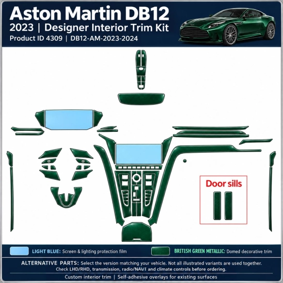 Aston Martin Db12 2023 2024 – Designer Interior Trim Kit – Full Set