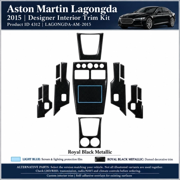 Aston Martin Lagongda 2015 – Designer Trim – Kit completo para interiores