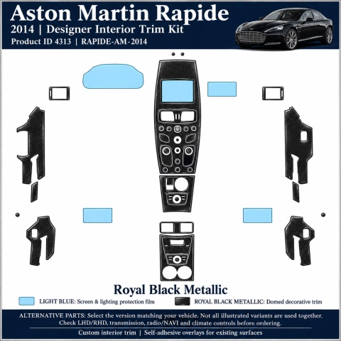 Aston Martin Rapide 2014 – Designer Trim – Kit completo para interiores
