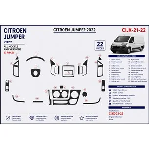 Citroen Jumper 2021 3D Armaturenbrett-Dekor-Set, 22 Teile 2