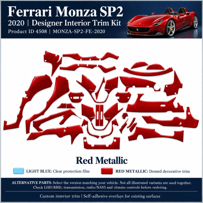 Ferrari Monza Sp2 2020 – Designer Trim – Kit completo para interiores