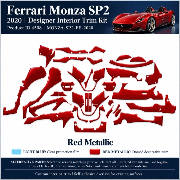 Ferrari Monza Sp2 2020 – Designer Trim – Kit completo para interiores