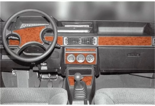 Fiat Tipo 01.91-05.95 3M 3D Interior Dashboard Trim Kit Dash Trim Dekor 22-Parts