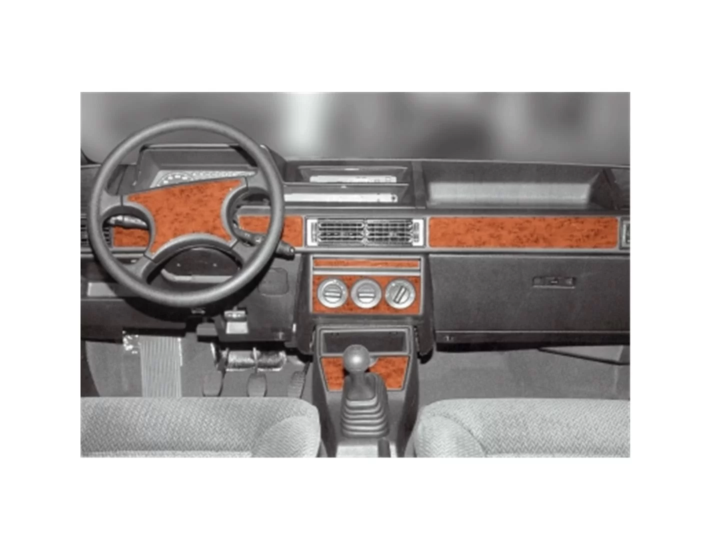 Fiat Tipo 01.91 - 05.95 3D Inleg dashboard Interieurset aansluitend en pasgemaakt op he 22 -Teile