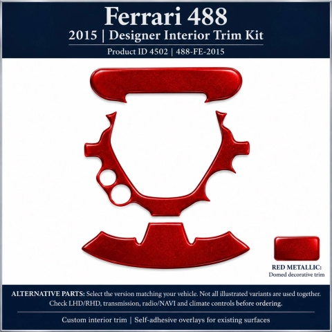 Ferrari 488 2015 – Designer Interior Trim Kit – Full Set