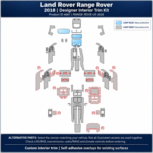 Land Rover Range Rover 2018 – Designer Interior Trim Kit – Full Set
