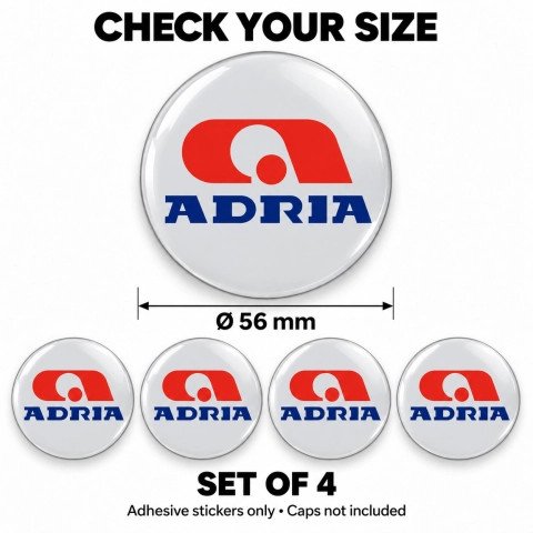Adhesivos abombados Adria para centros de rueda – 56 mm – Juego de 4 2