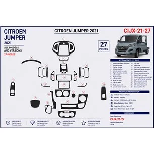 Citroen Jumper 2021 kit décor tableau de bord 3D, 27 pièces 2