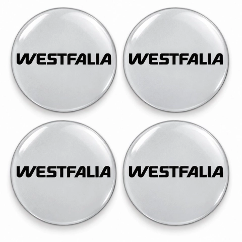 Westfalia Domed Wheel Centre Cap Stickers – 56 mm – Set of 4