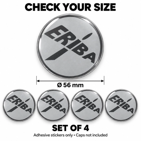 Eriba Domed Wheel Centre Cap Stickers – 56 mm – Set of 4 2
