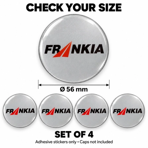 Frankia Domed Wheel Centre Cap Stickers – 56 mm – Set of 4 2