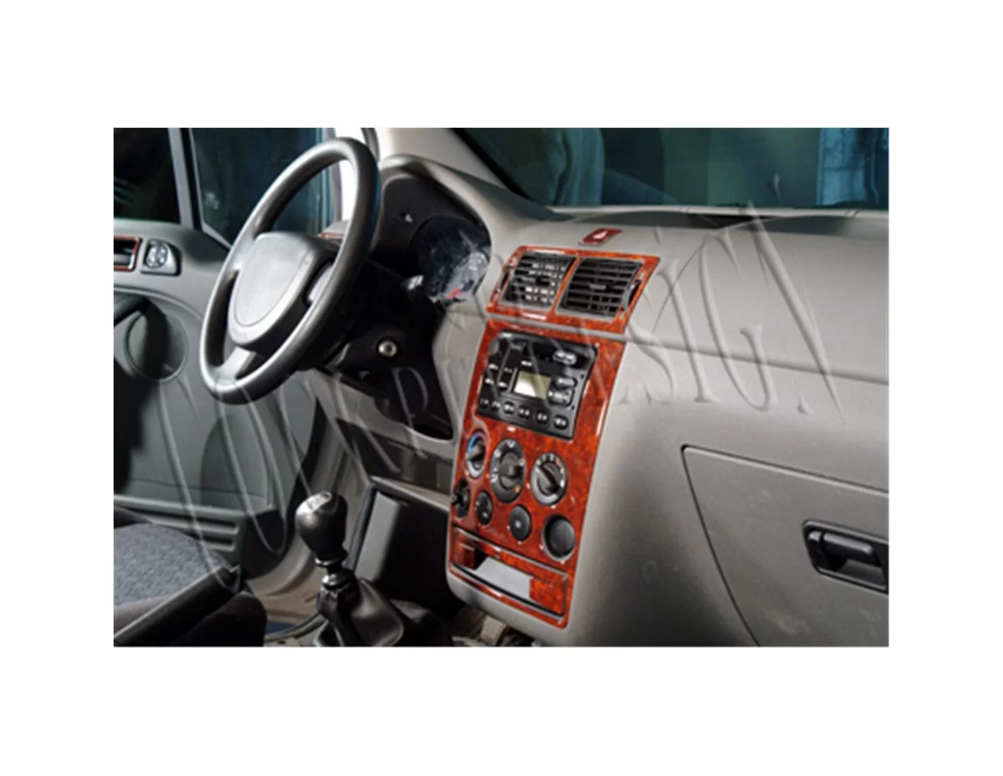 Ford Connect GLX 06.02-09.06 3D Decor de carlinga su interior del coche 21-Partes