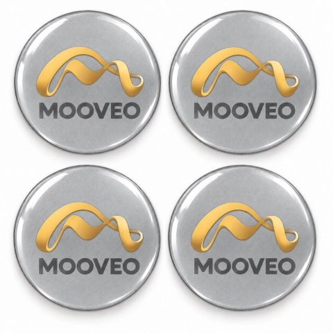 Mooveo Domed Wheel Centre Cap Stickers – 56 mm – Set of 4