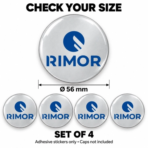 Adesivi resinati Rimor per coprimozzi – 56 mm – Set da 4 2