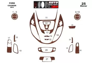Ford Courier 01.2014 3D Decor de carlinga su interior del coche 29-Partes