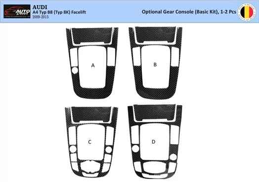 Audi A4 B8 Typ 8K 2009-2015 3D Interior Dashboard Trim Kit Dash Trim Dekor 1-2-Parts