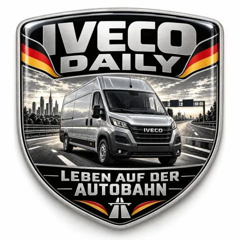 3D-embleem achter & spatbord voor Iveco Daily – Duitsland – 90 mm
