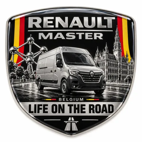 3D-Emblem Heck & Kotflügel für Renault Master – Belgien – 90 mm