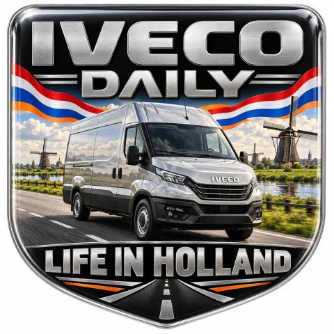 3D-embleem achter & spatbord voor Iveco Daily – Nederland – 90 mm
