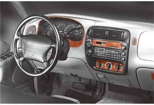 Ford Explorer 11.93 - 05.95 3D Inleg dashboard Interieurset aansluitend en pasgemaakt op he 16 -Teile