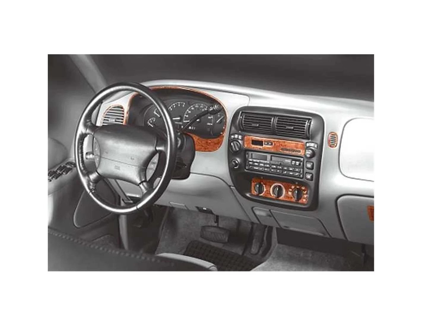 Ford Explorer 11.93-05.95 3D Decor de carlinga su interior del coche 16-Partes