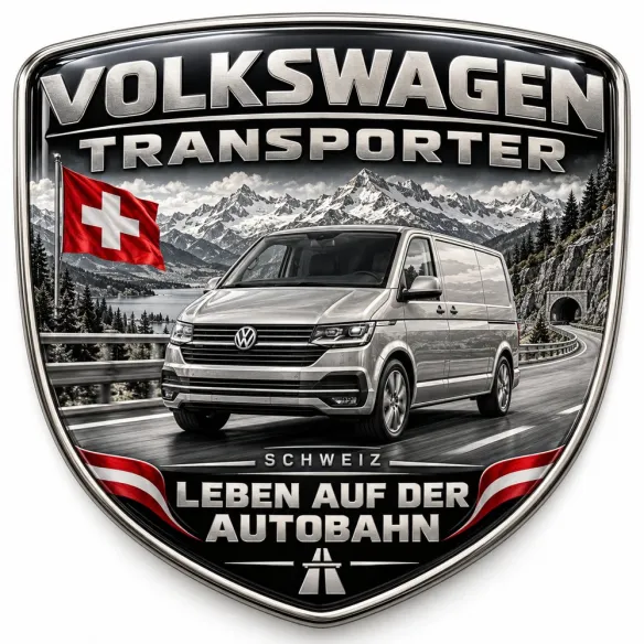Stemma 3D posteriore e parafanghi per Volkswagen Transporter – Svizzera – 90 mm
