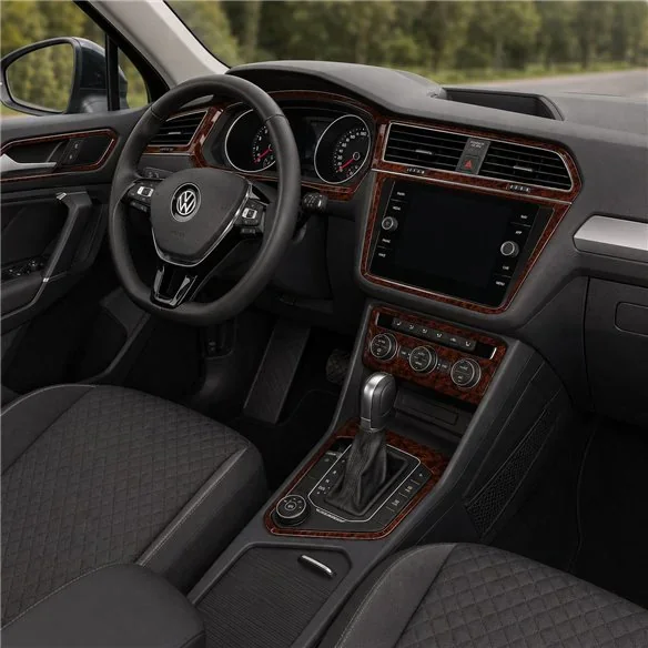 Volkswagen Tiguan 2018-2024 3D Armaturenbrett-Dekor-Set, 27 Teile