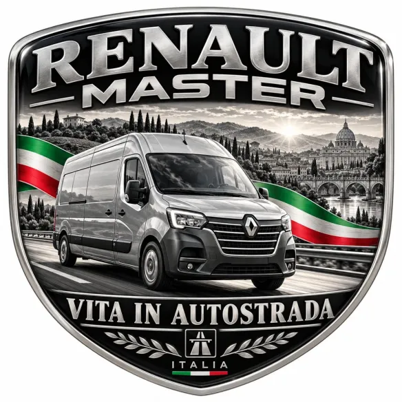 3D-embleem achter & spatbord voor Renault Master – Italië – 90 mm