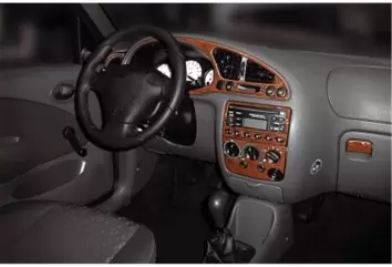Ford Fiesta 08.99 - 02.02 3D Inleg dashboard Interieurset aansluitend en pasgemaakt op he 13 -Teile