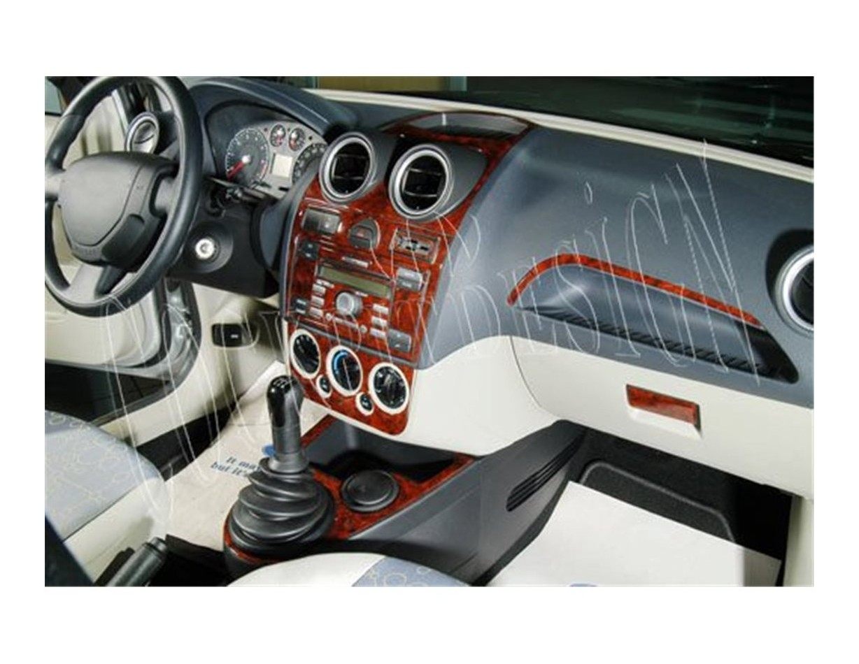 Ford Fiesta 05-10 Kit la décoration du tableau de bord 10-Pièce - 1 - habillage decor de tableau de bord