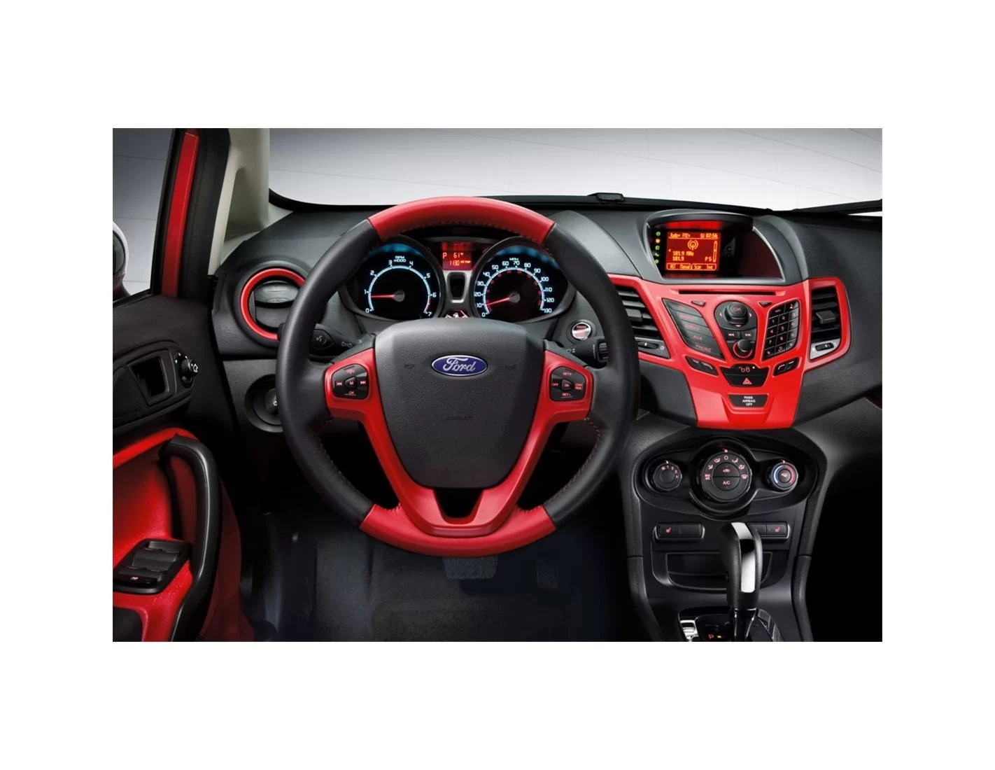 Ford Fiesta 2010-2017 3D Decor de carlinga su interior del coche 20-Partes