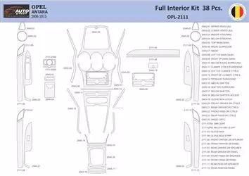 Opel Antara 2006-2015 Interior WHZ Dashboard trim kit 38 Parts