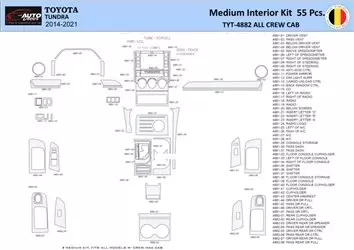 Toyota Tundra 2014-2021 Kit la décoration du tableau de bord 55 Pièce - 1 - habillage decor de tableau de bord