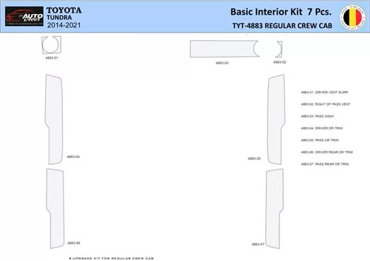 Toyota Tundra 2014-2021 Mittelkonsole Armaturendekor WHZ Cockpit Dekor 7 Teilige - 1- Cockpit Innenraum Dekor Toyota Tundra 2014-2021 Mittelkonsole Armaturendekor WHZ Cockpit Dekor 7 Teilige - 1- Cockpit Innenraum Dekor