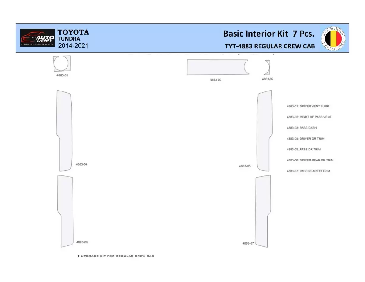 Toyota Tundra 2014-2021 Mittelkonsole Armaturendekor WHZ Cockpit Dekor 7 Teilige - 1- Cockpit Innenraum Dekor Toyota Tundra 2014-2021 Mittelkonsole Armaturendekor WHZ Cockpit Dekor 7 Teilige - 1- Cockpit Innenraum Dekor