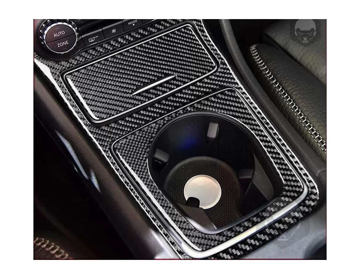 MSRAO Garniture De Couverture De Décoration De Panneau De Tableau De Bord De Console Centrale De Couleur De Fiber De Carbone Pour Mercedes-Benz GLA X156 CLA C117 LHD 2013-2018