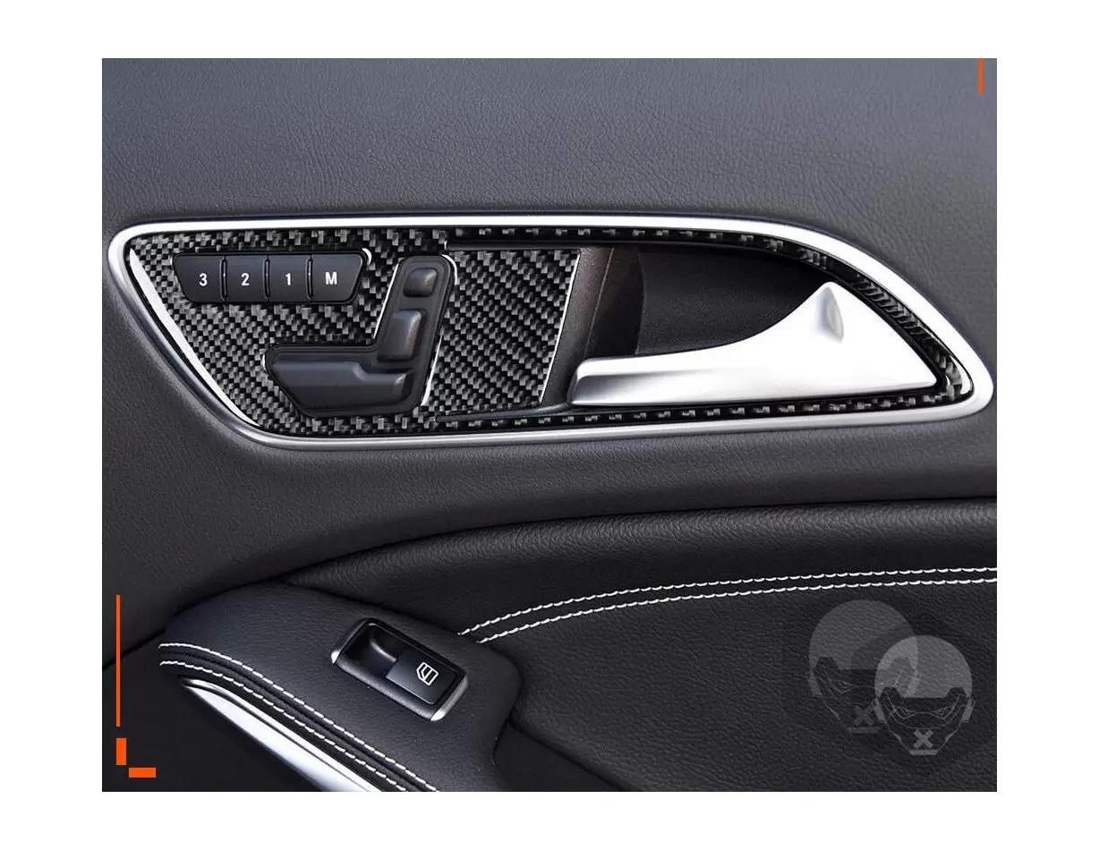 Pour Mercedes Benz W176 Classe A CLA C117 GLA X156 Porte-gobelet En Fiber De Carbone Panneau Garniture Autocollants Décoration Accessoires D'intérieur De Voiture