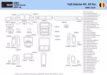 GMC Yukon 2007-2014 Interior WHZ Dashboard trim kit 42 Parts