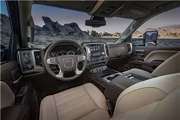 GMC Sierra 2014-2018 Decor de carlinga su interior del coche 68 Partes