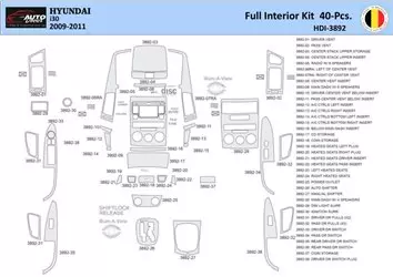 Hyundai-i30 2009-2011 Interior WHZ Dashboard trim kit 40 Parts