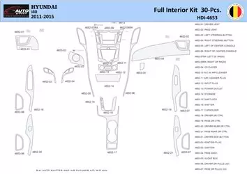 Hyundai i40 2011-2015 Decor de carlinga su interior del coche 30 Partes