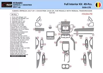 Subaru Impreza Crosstreck 2018-2022 Interior WHZ Dashboard trim kit Parts