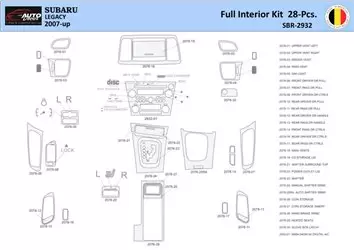 Subaru Legacy 2007 Interior WHZ Dashboard trim kit 28 Parts