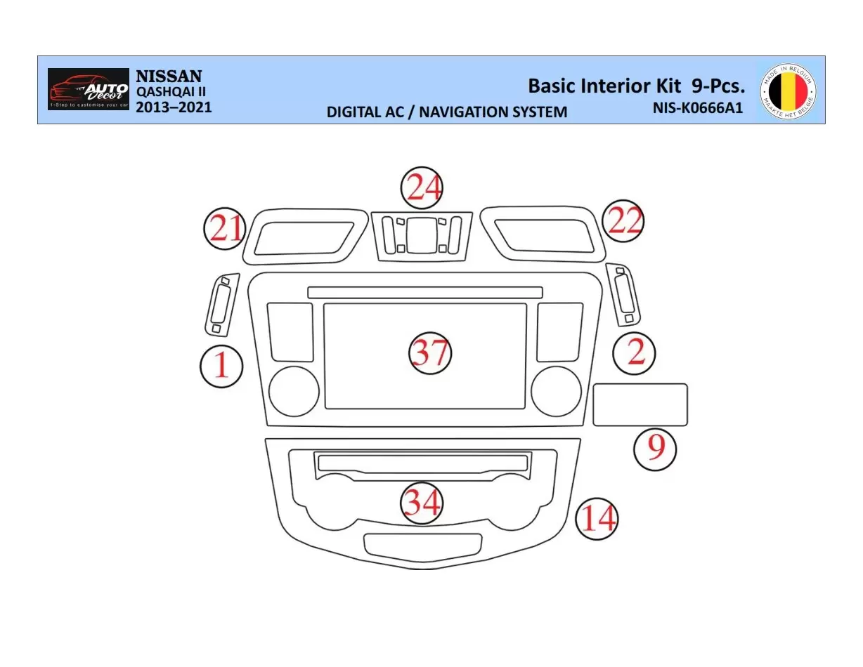 Nissan Qashqai 2018 Mittelkonsole Armaturendekor WHZ Cockpit Dekor 9 Teilige - 1- Cockpit Innenraum Dekor Nissan Qashqai 2018 Mittelkonsole Armaturendekor WHZ Cockpit Dekor 9 Teilige - 1- Cockpit Innenraum Dekor