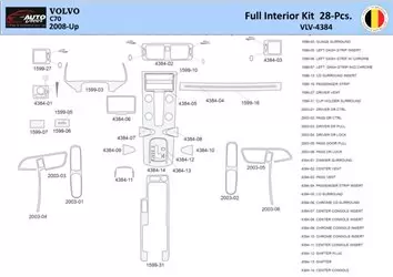 Volvo C70 2008 Inleg dashboard Interieurset aansluitend en pasgemaakt 28 Delen