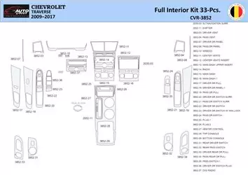 Chevrolet Traverse 2009-2013 Interior WHZ Dashboard trim kit 33 Parts