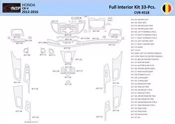 Honda CR-V 2012-2016 Interior WHZ Dashboard trim kit 33 Parts