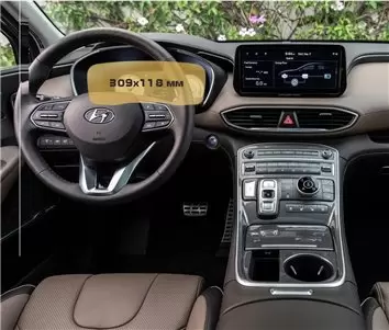 Hyundai Palisade 2018 - Present Multimedia Protection d'écran Résiste aux rayures HD transparent - 1 - habillage decor de tablea