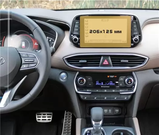 Hyundai Elantra 2020 - Present Multifunctional system 10,25" DisplayschutzGlass Kratzfest Anti-Fingerprint Transparent - 1- Cock