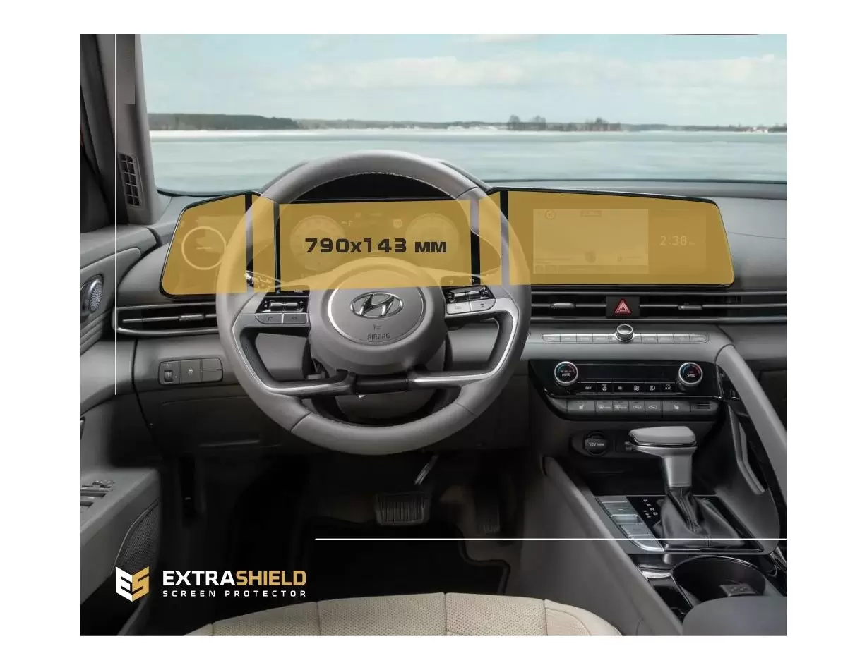 Hyundai Creta 2020 - Present Multimedia 10,25" Vidrio protector de navegación transparente HD